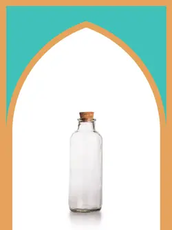 بطری شیشه‌ای دریا با درب چوب پنبه‌ای | 400 سی‌سی | بسته 1 عددی