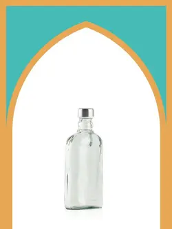 بطری شیشه‌ای کتابی پیچک با درب فلزی | 350 سی‌سی | بسته 46 تایی