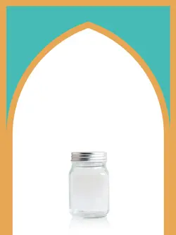 جار شیشه‌ای صاحبقرانیه سایز 4 با درب فلزی | 450 سی‌سی | بسته 48 تایی