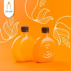 بطری پلاستیکی پت کتابی قطره با درب پلاستیکی | 350 سی‌سی | بسته 200 تایی