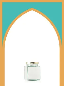 جار شیشه‌ای بیزانس متوسط با درب فلزی | 300 سی‌سی | بسته 48 تایی