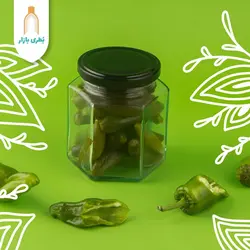 جار شیشه‌ای بیزانس متوسط با درب فلزی | 300 سی‌سی | بسته 48 تایی