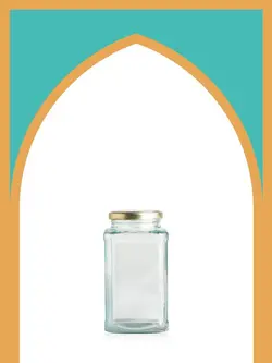 جار شیشه‌ای خشتی بزرگ با درب فلزی | 600 سی‌سی | بسته 30 تایی