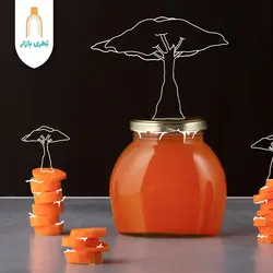 جار شیشه‌ای پریا کوچک با درب فلزی | 400 سی‌سی | بسته 36 تایی