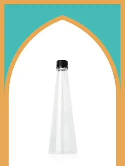 بطری پلاستیکی پت مخروطی بزرگ با درب پلاستیکی | 500 سی‌سی | بسته 150 تایی