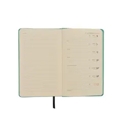 دفتر هفته شمار اروپایی 1402 جلد سخت سبز آبی