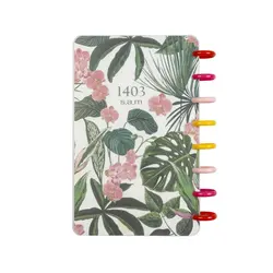 تقویم هفته شمار Discbound 1403 طرح برگ ها