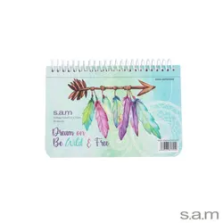 دفتر یادداشت با پرفراژ 10*15 سیم از 15 طرح پیکان پر دار