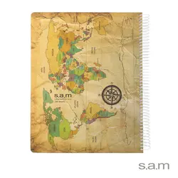 دفتر رحلی جلد سخت با پرفراژ طرح 155