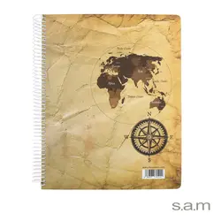 دفتر رحلی جلد سخت با پرفراژ طرح 155