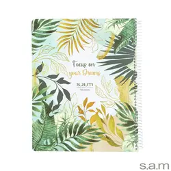 دفتر رحلی جلد سخت با پرفراژ طرح 528