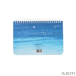 دفتر یادداشت با پرفراژ 10*15 سیم از 15 طرح سیاره ها