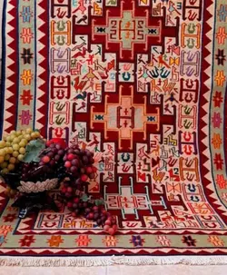 گلیم طرح شاهسون (ورنی ، شور شده)
