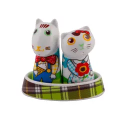 نمکدان تاپ چویس طرح گربه و سگ بسته 2 عددی