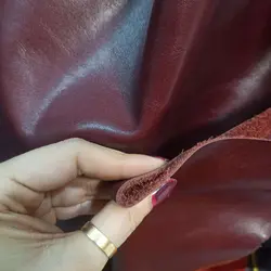 چرم گاوی زرشکی ساده - چرماویز