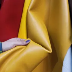 چرم بزی خردلی - چرمآویز