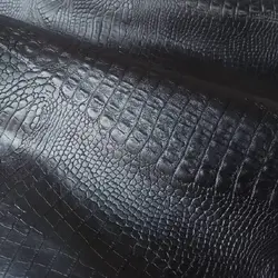 چرم بزی کروکودیلی مشکی - چرمآویز