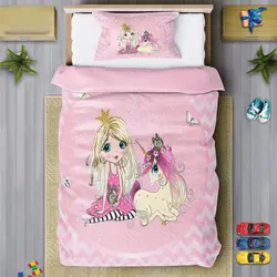 سرویس روتختی دخترانه چیداری مدل 7002 یک نفره 4 تکه