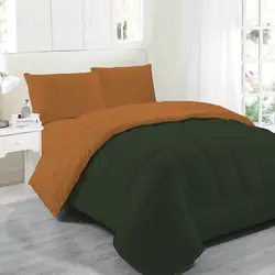 سرویس روتختی دو رنگ چیداری یشمی قهوه ای روشن یک نفره سه تکه