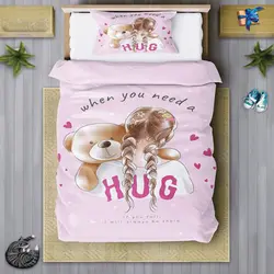 سرویس روتختی دخترانه چیداری مدل 7048 یک نفره 4 تکه