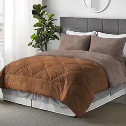 روتختی ترک طرح پتینه نسکافه ای قهوه ای روشن دونفره