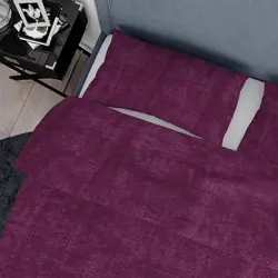 سرویس روتختی کاوری ترک طرح پتینه بنفش دو نفره