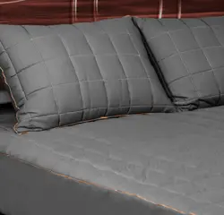 سرویس ملحفه روتشکی پد دار آکو رنگ طوسی