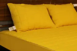 سرویس ملحفه روتشکی پد دار آکو رنگ زرد