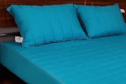 سرویس ملحفه روتشکی پد دار آکو رنگ آبی