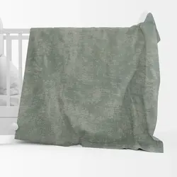 پارچه پنبه ای ترک طرح پتینه رنگ سبز