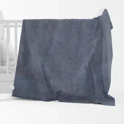 پارچه پنبه ای ترک طرح پتینه رنگ سرمه ای روشن