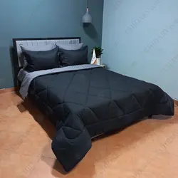 سرویس روتختی دورنگ چیداری مشکی طوسی