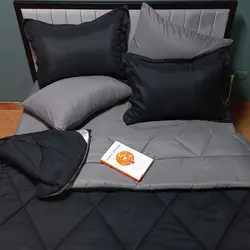 سرویس روتختی دورنگ چیداری مشکی طوسی