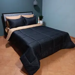 سرویس روتختی هتلی دورنگ چیداری مشکی طلایی