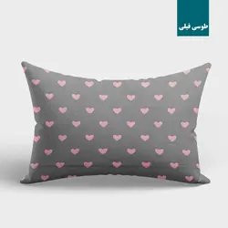 روبالشی چیداری طرح قلب بسته دو عددی