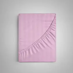 سرویس ملحفه هتلی چیداری رنگ یاسی یک نفره دو تکه