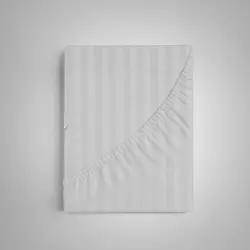 سرویس ملحفه هتلی چیداری رنگ سفید یک نفره دو تکه