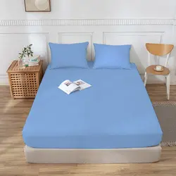 سرویس روتختی کاوری چیداری آبی روشن دو نفره چهار تکه