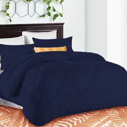 سرویس روتختی میکرو چیداری سرمه ای دو نفره چهار تکه+لحاف