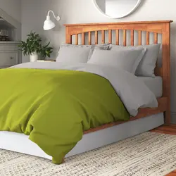 سرویس روتختی کاوری دورنگ چیداری سبز طوسی دو نفره چهار تکه