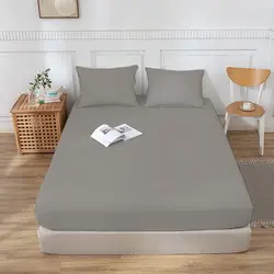 سرویس روتختی کاوری دورنگ چیداری سبز طوسی دو نفره چهار تکه