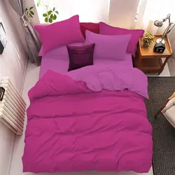 سرویس روتختی کاوری دورنگ چیداری سرخابی بنفش یک نفره سه تکه