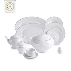 سرویس چینی 102 پارچه کامل سپید صدف