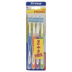 مسواک تریزا سری Super Promo مدل Focus Pro Clean با برس متوسط - بسته 2+2 عددی