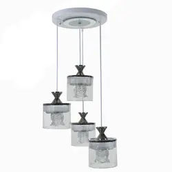 چراغ آویز چهار شعله چشمه نور کد W1605 - دکورشاپ