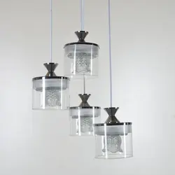 چراغ آویز چهار شعله چشمه نور کد W1605 - دکورشاپ