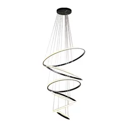 چراغ آویز چشمه نور کد L6388/6H-BK مشکی (آفتابی) - دکورشاپ