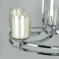 لوستر 5 شعله چشمه نور کد N2667-5کروم - دکورشاپ