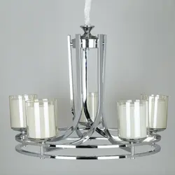 لوستر 5 شعله چشمه نور کد N2667-5کروم - دکورشاپ