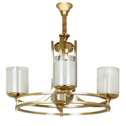 لوستر 4 شعله چشمه نور کد N2667-4 طلایی - دکورشاپ